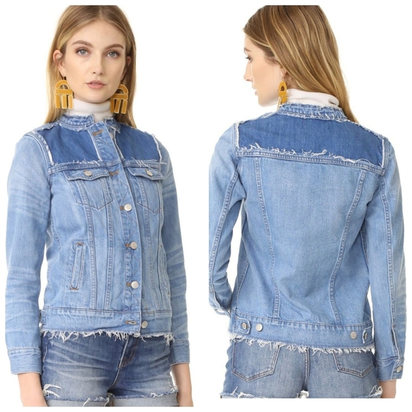 Madewell Collarless Jean Denim Jacket Size Small - Picture 1 of 6